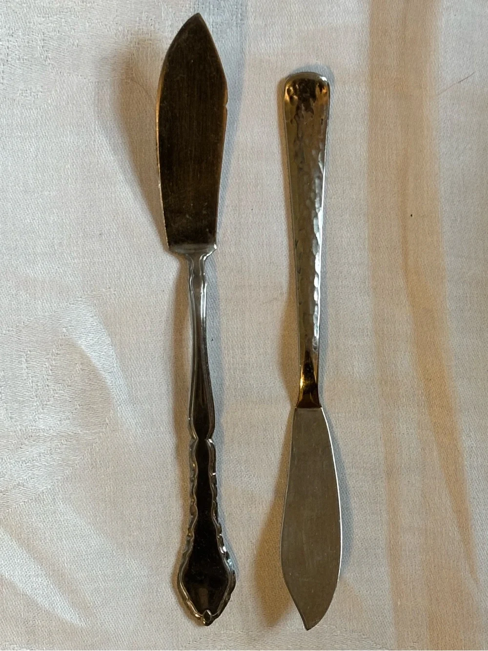 Vintage Set of 2 Master Butter Knives, Silverplate Silverware, Cheese Knife